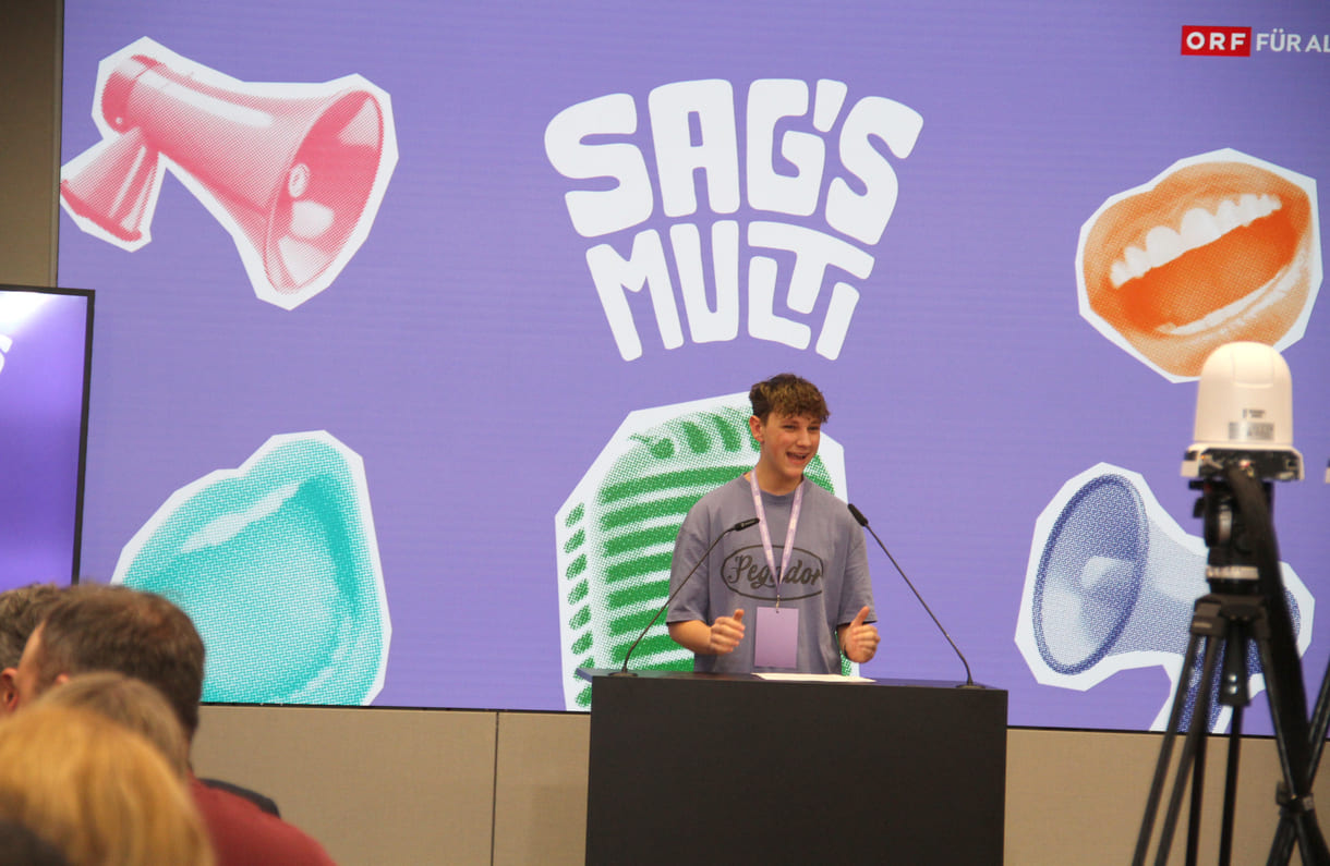 Fabian Christ (HTL Rennweg) mit Englisch und klarerweise Deutsch