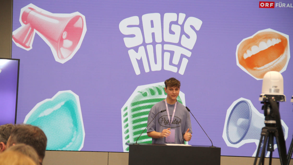 Fabian Christ (HTL Rennweg) mit Englisch und klarerweise Deutsch