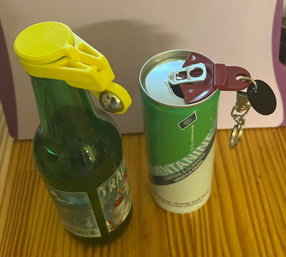 Der Flaschen- sowie der Dosen-Clip