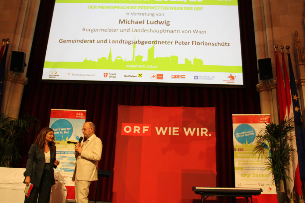 Der Wiener SPÖ-Gemeinderat Peter Florianschütz vertrat den verhinderten Bürgermeister Michael Ludwig