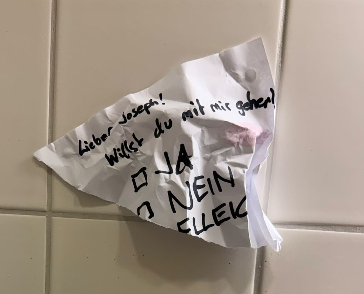 Flugblätter, Transparente, Plakate zieren Wände und Ballustraden...