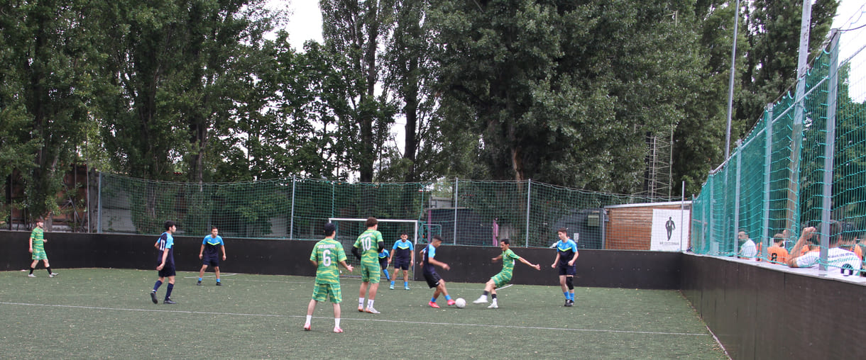 Und noch eine Spielfeldgröße fürs Kicken gibt's auf diesem Sportgelände