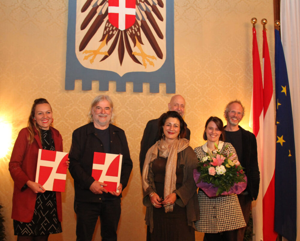 Tanja Raich (Verlag Leykam), Heinz Janisch, Jürgen Lagger (Luftschacht Verlag), Veronica Kaup-Hasler, Tess Sima, Michale Roher
