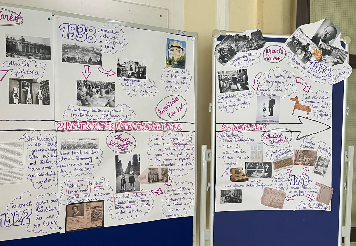 Von Schüler:innen gestaltete Ausstellung zur Geschichte der eigenen Schule