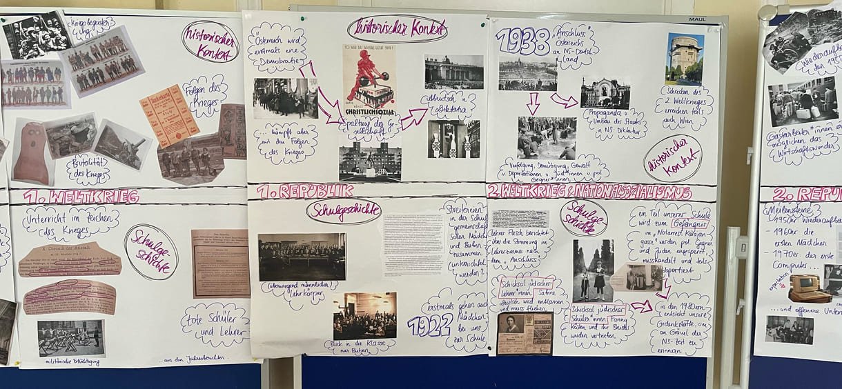 Von Schüler:innen gestaltete Ausstellung zur Geschichte der eigenen Schule