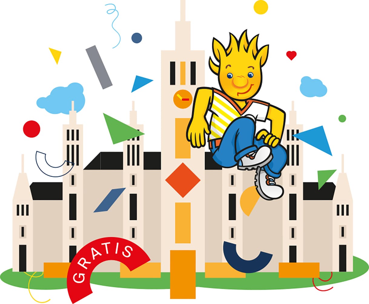 Grafische Illustration zur Kinderstadt Wienopolis