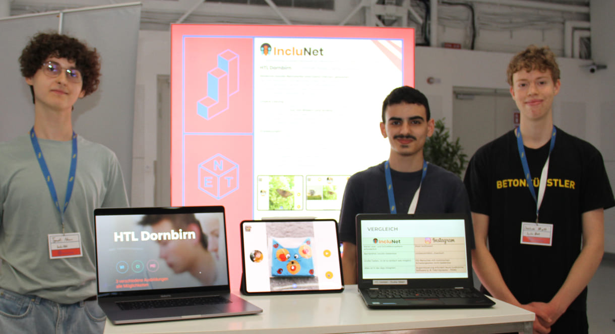 Tymofii Nosov, Sedat Sallamaçi und Joshua Matt schufen einen prototypen für eine inklusive Social-Media-Plattform