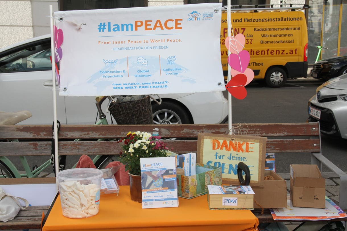 Friedensbewegte Kinder und Jugendliche in der Wiener Innenstadt