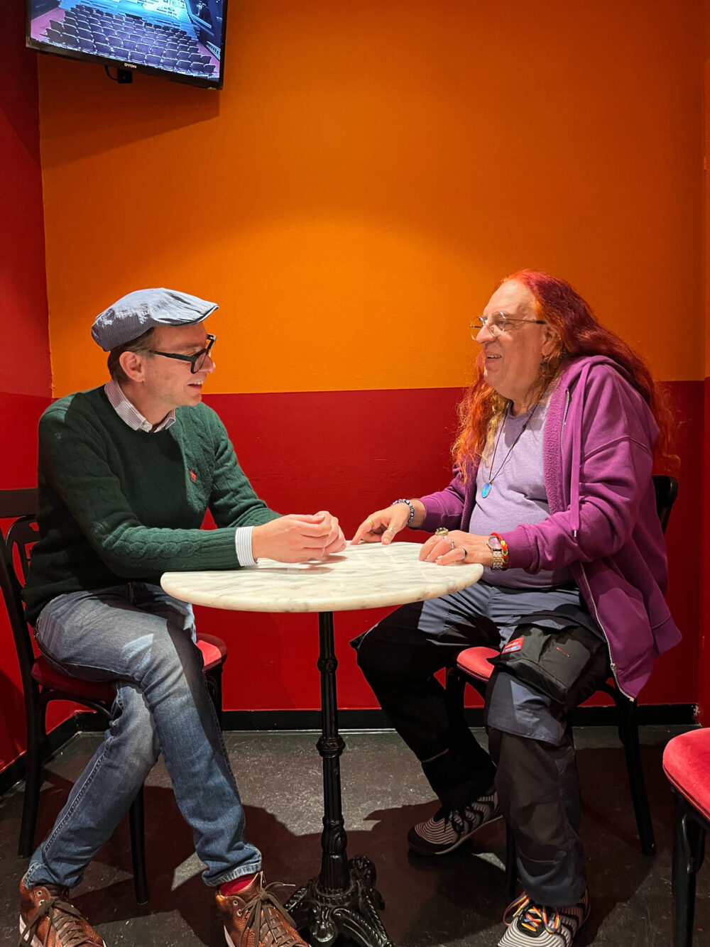 KiJuKU-Interview (Heinz Wagner, rechts) mit Regisseur Gerald Maria Bauer (links)
