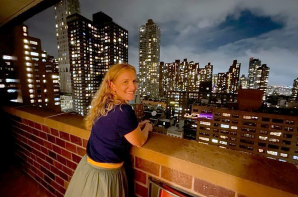Catharina Kleber über den Dächern New Yorks