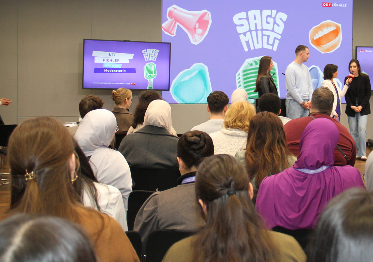 Ehemalige erfolgreiche Sag's Multi-Teilnehmer:innen waren auch heuer wieder Juror:innen - Interviews mit ORF-Moderatorin