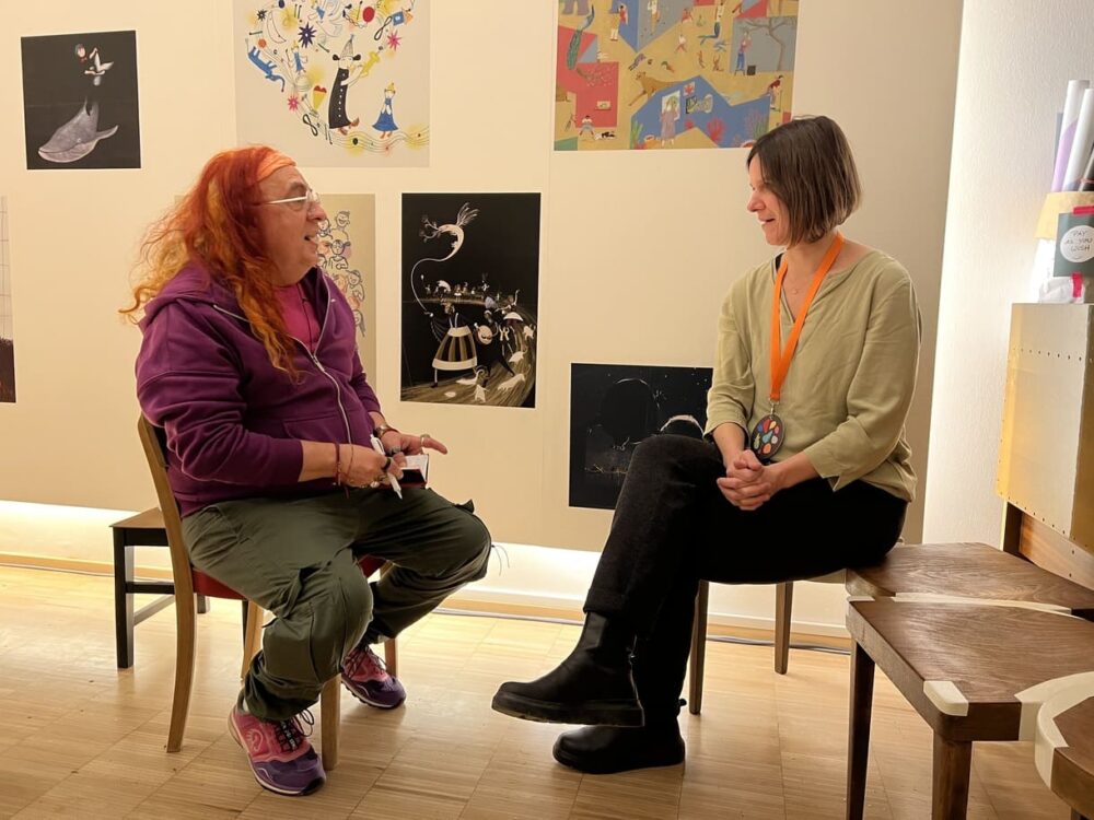 KiJuKU-heinz im Gespräch mit der künstlerischen Leiterin des BimBam-Festivals, Katharina Schrott