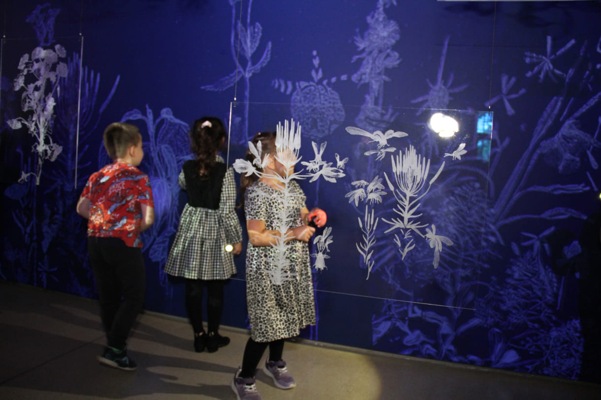 Ausstellungsobjekte animieren zu eigenen Schattenspielen