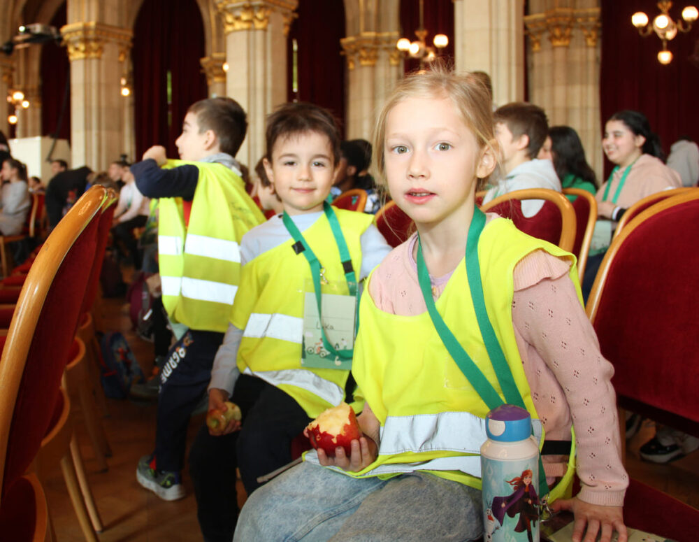 Die Jüngsten im Kinder- udn Jugendparlament kamen aus einem Kindergarten