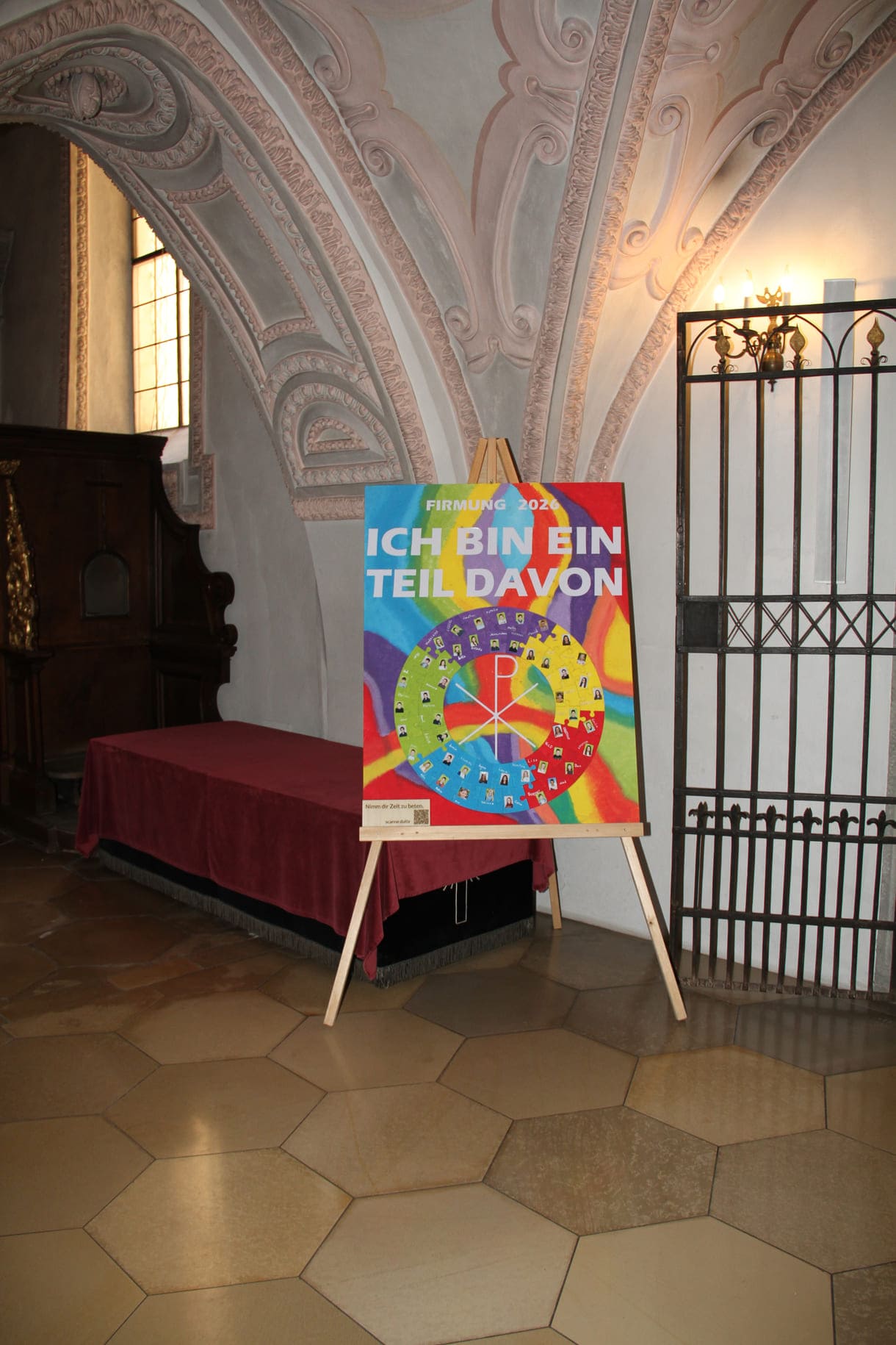 Plakat zur Firmung in der Kirche