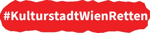 Grafik mit dem Hashtag der Initiative "Kulturstadt Wien retten!