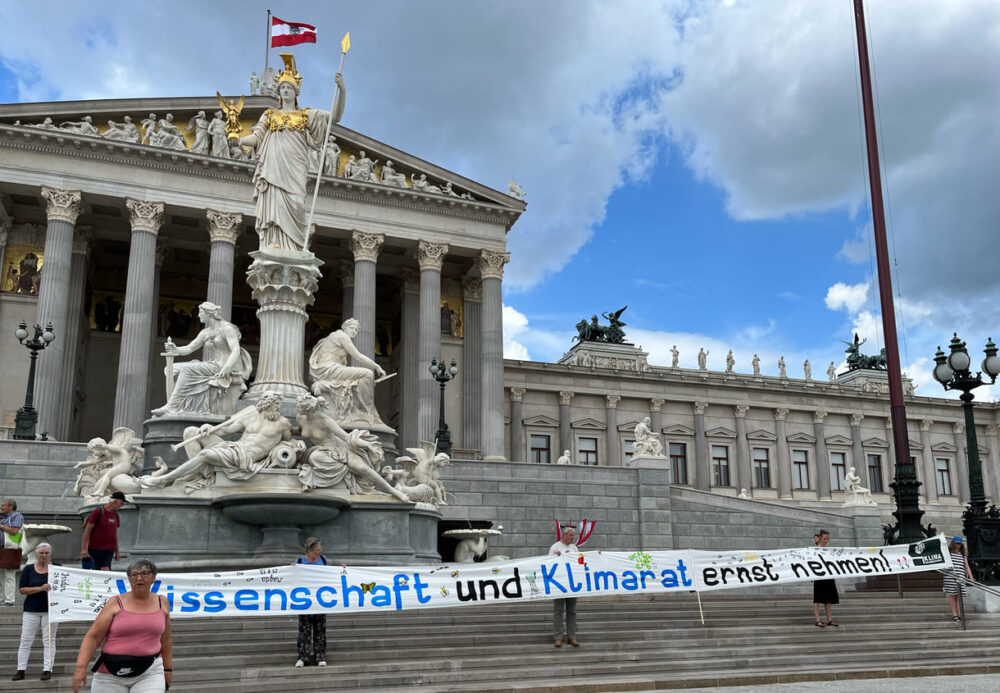 Kundgebung des österreichischen Klimarates und der Initiative Klima-Volksbegehren