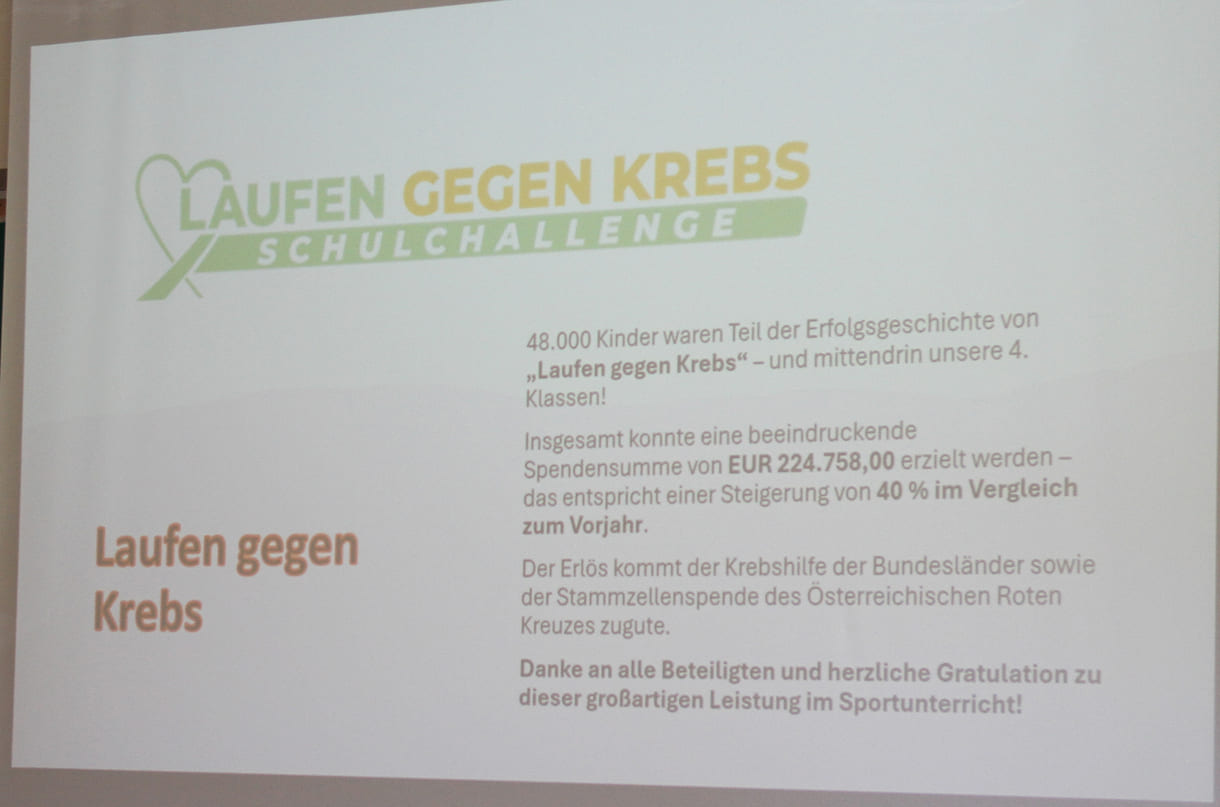 Es hat auch einen Lauf gegen Krebs gegeben