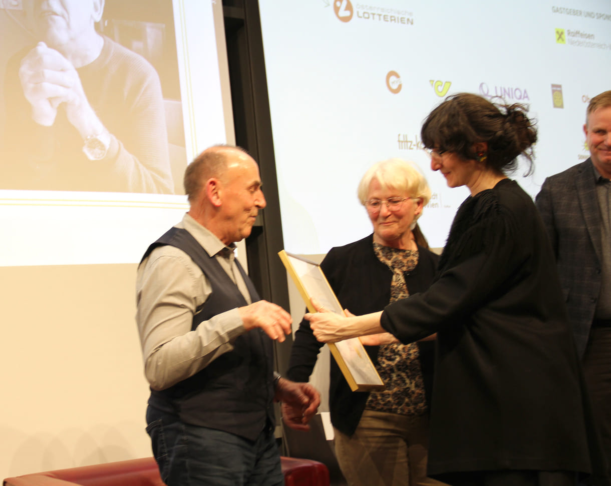 Übergabe des Preises für das Lebenswerk