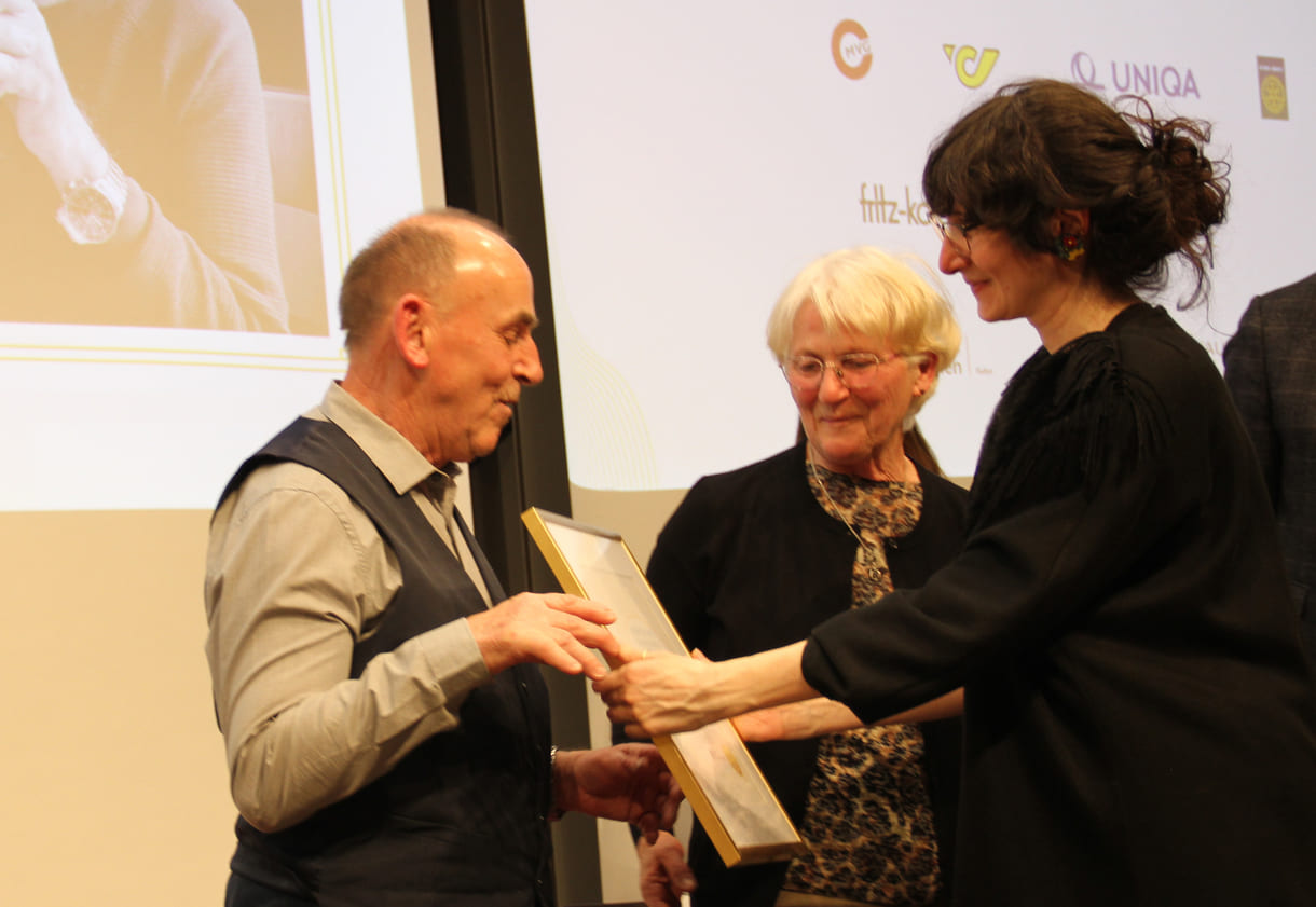 Übergabe des Preises für das Lebenswerk