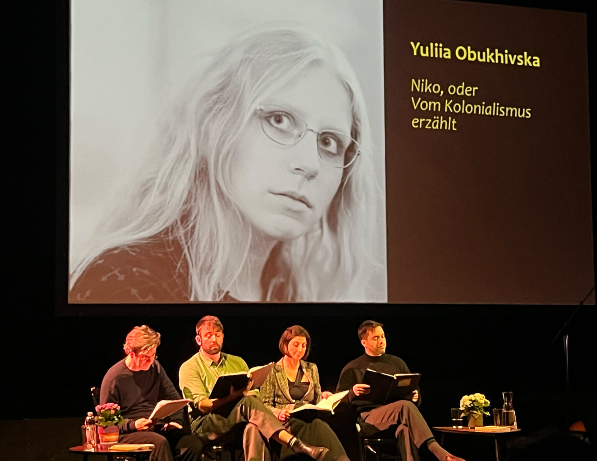 Lesung aus dem Text von Yuliia Obukhivska