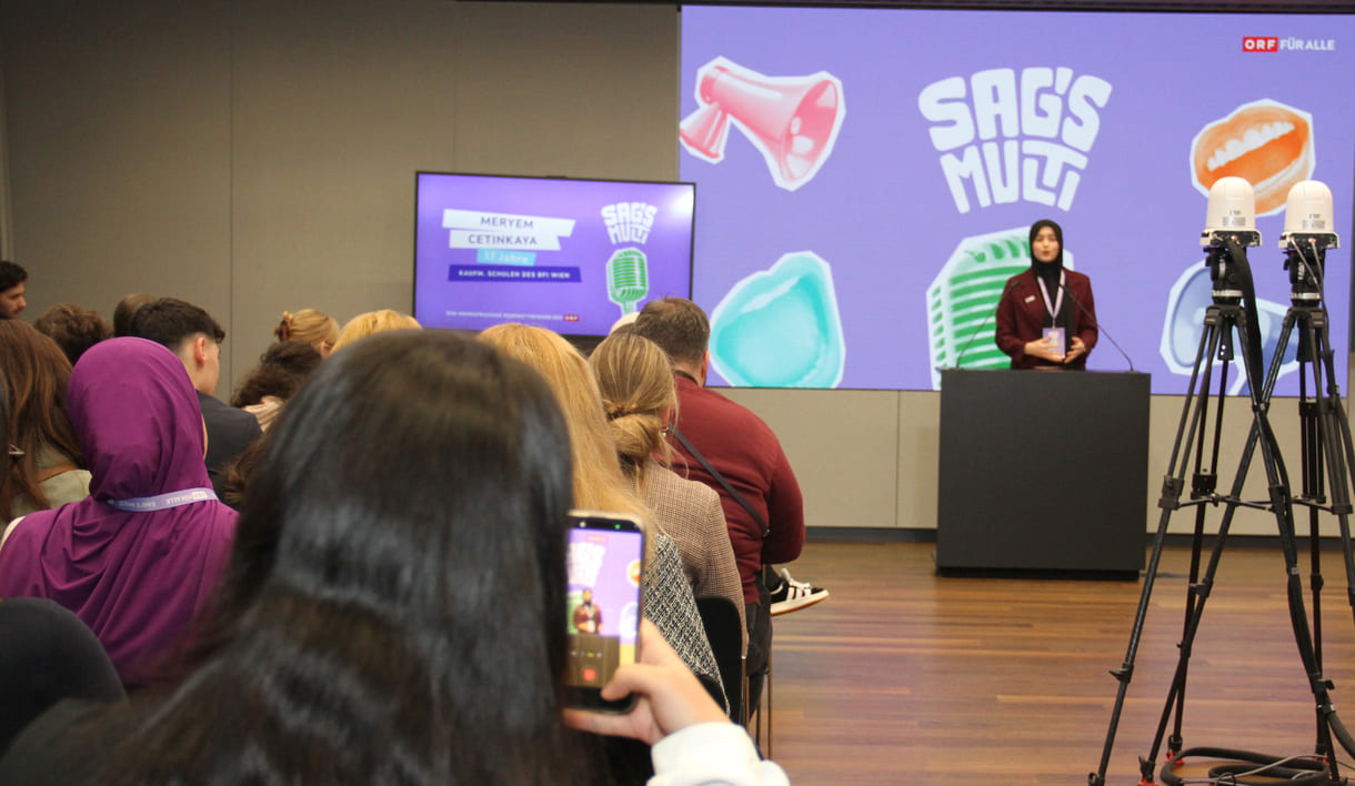 Meryem Çetinkaya (HAK, bfi Wien), sprach Türkisch und natürlich Deutsch