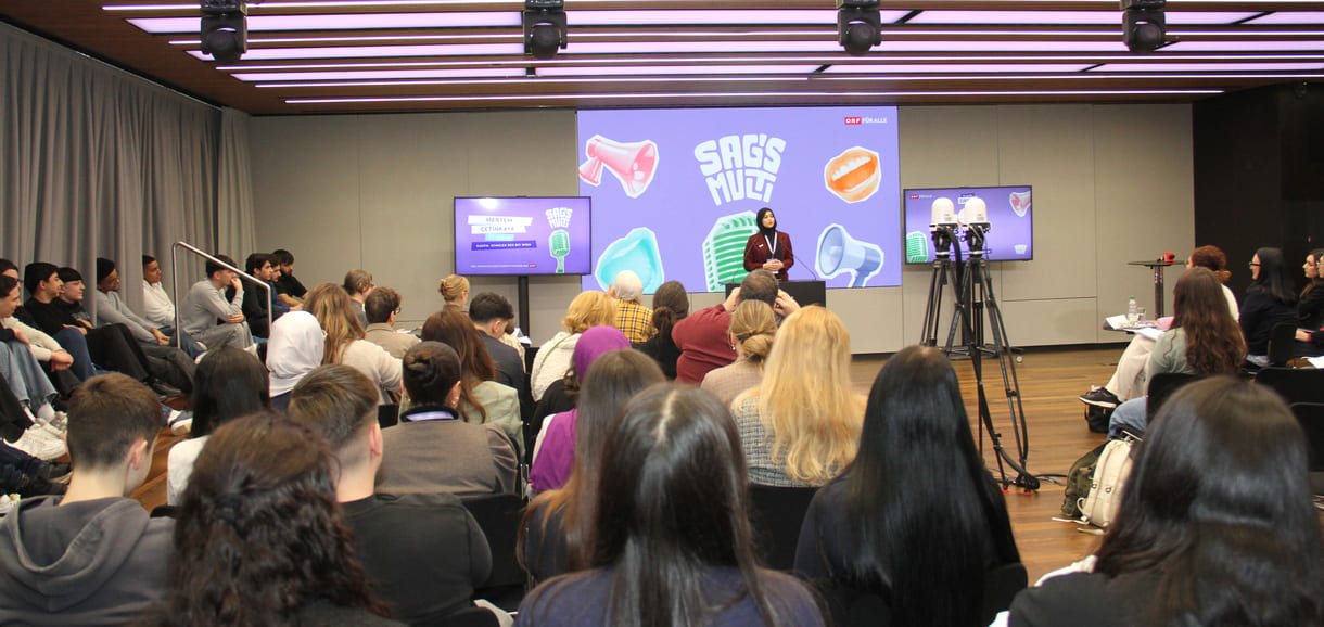 Meryem Çetinkaya (HAK, bfi Wien), sprach Türkisch und natürlich Deutsch