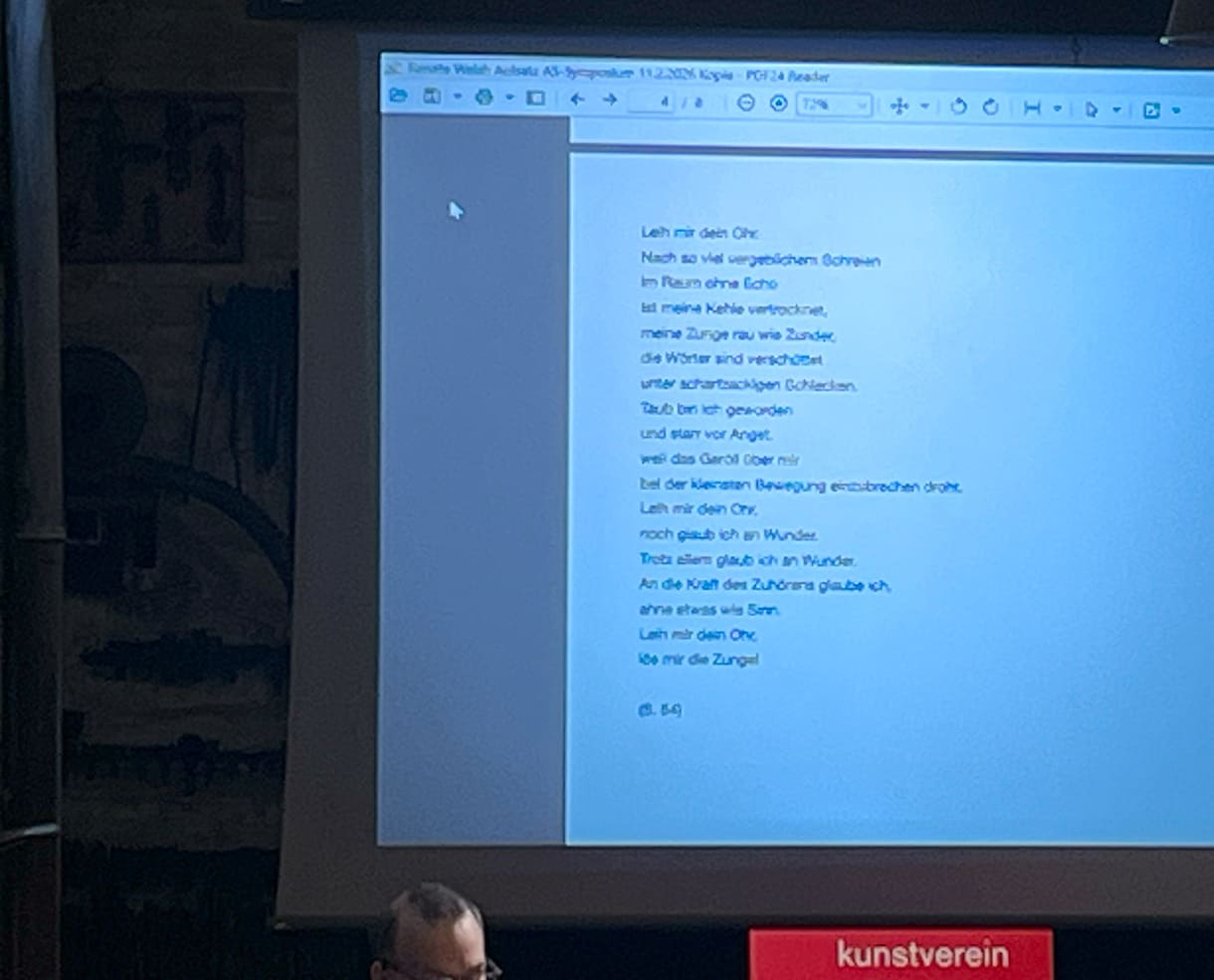 Michael Hammerschmid, selber Lyriker: Erfahrungen festgezurrt in Worte – über Haltung und Poesie in Renate Welshs Gedichten aus ihrem Lyrkband 