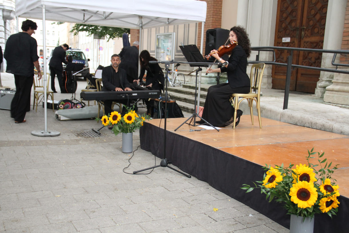 Musik-Duo zum Abschluss der Veranstaltung