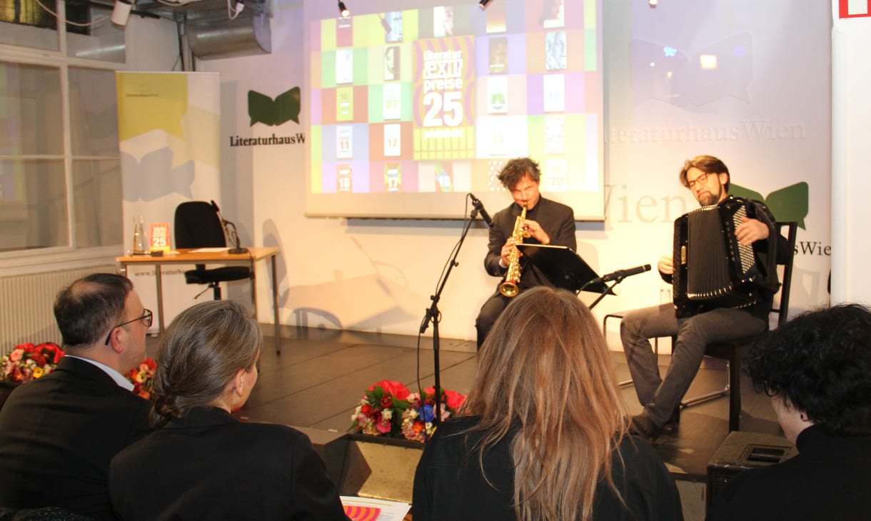 Duo Miloš Todorovski (Akkordeon) und Andrej Prozorov (Tenorsaxofon)