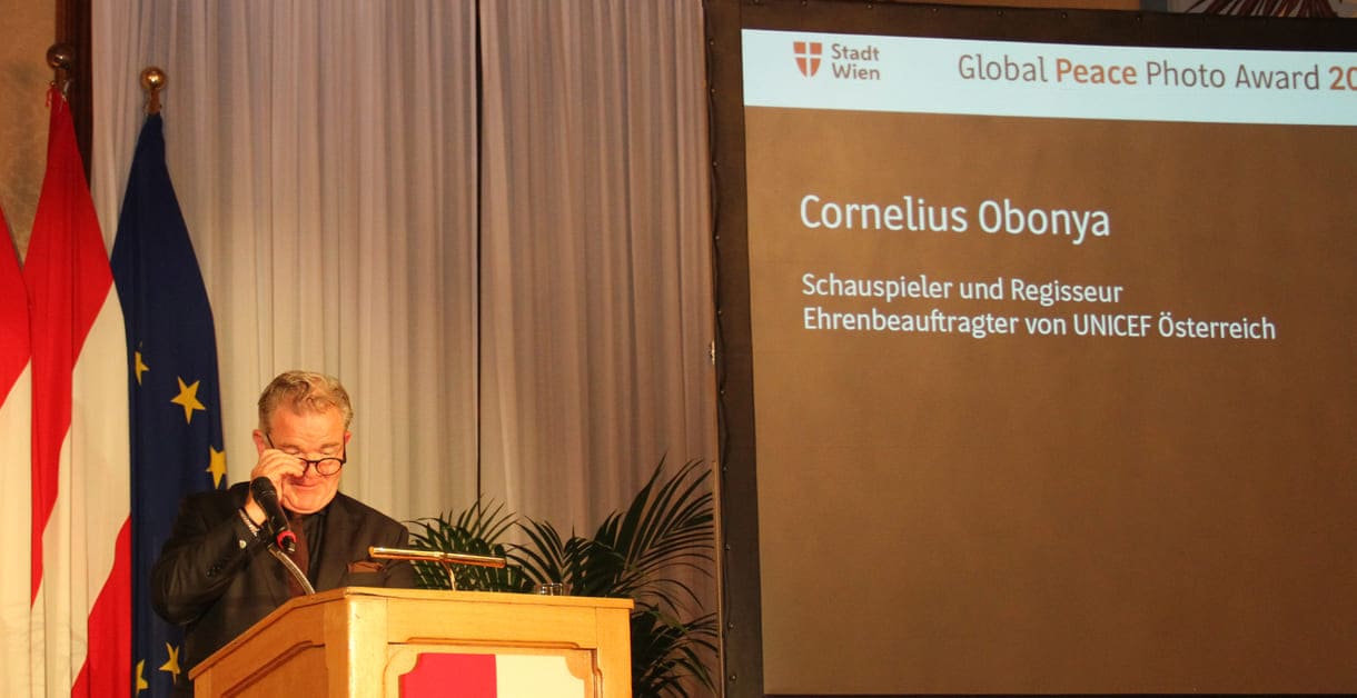 Cornelius Obonya bei seiner Rede