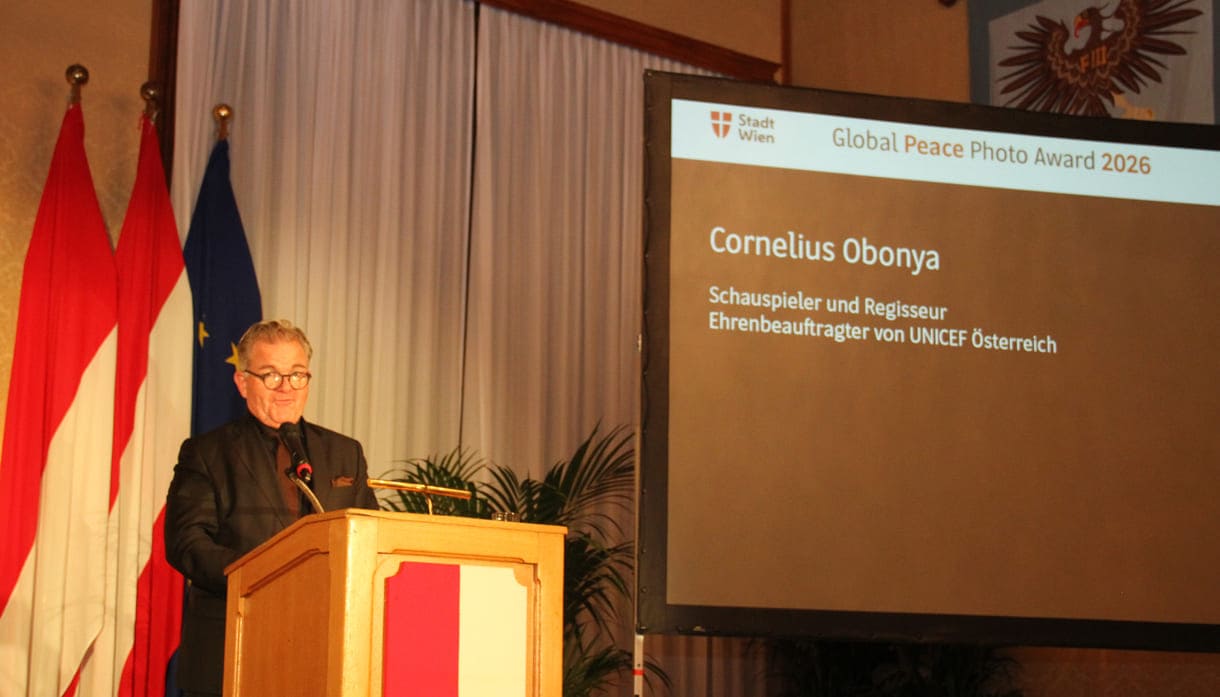 Cornelius Obonya bei seiner Rede