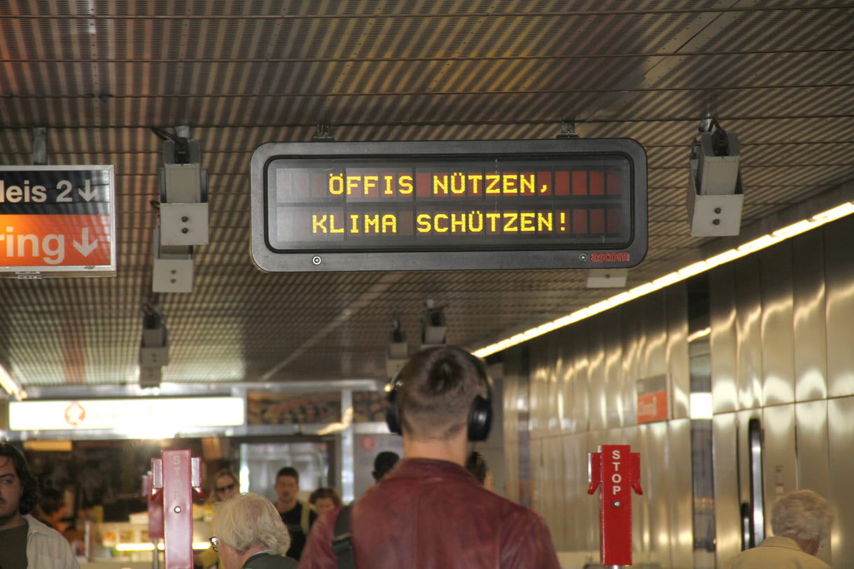 Anzeige der Wiener Linien: 