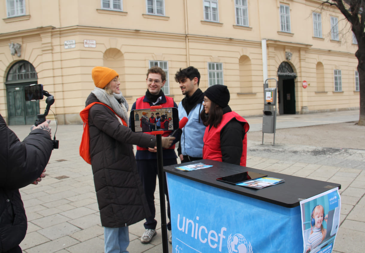 Auch der ORF interviewte diese drei Jugendbeirats-Mitglieder