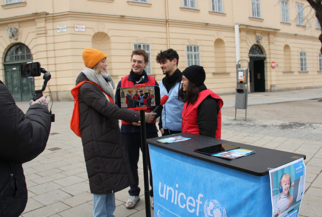Auch der ORF interviewte diese drei Jugendbeirats-Mitglieder