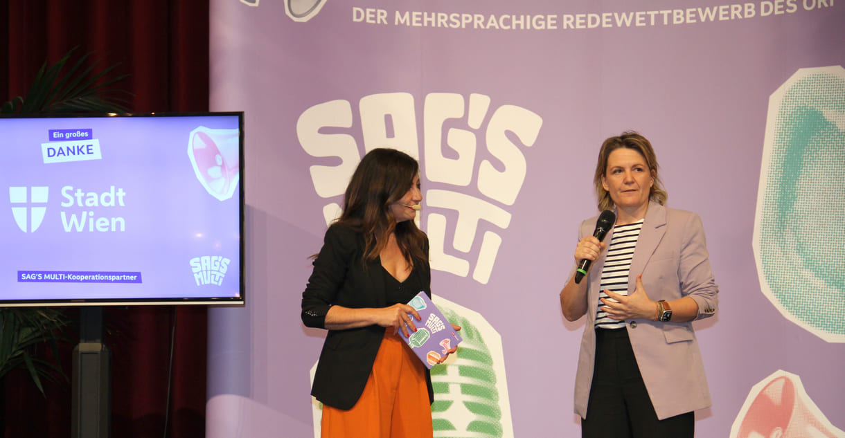 Der ORF, Träger von Sag's Multi seit 2020, war höchstrangig vertreten, u.a. mit Programmdirektorin Stefanie Groiss-Horowitz
