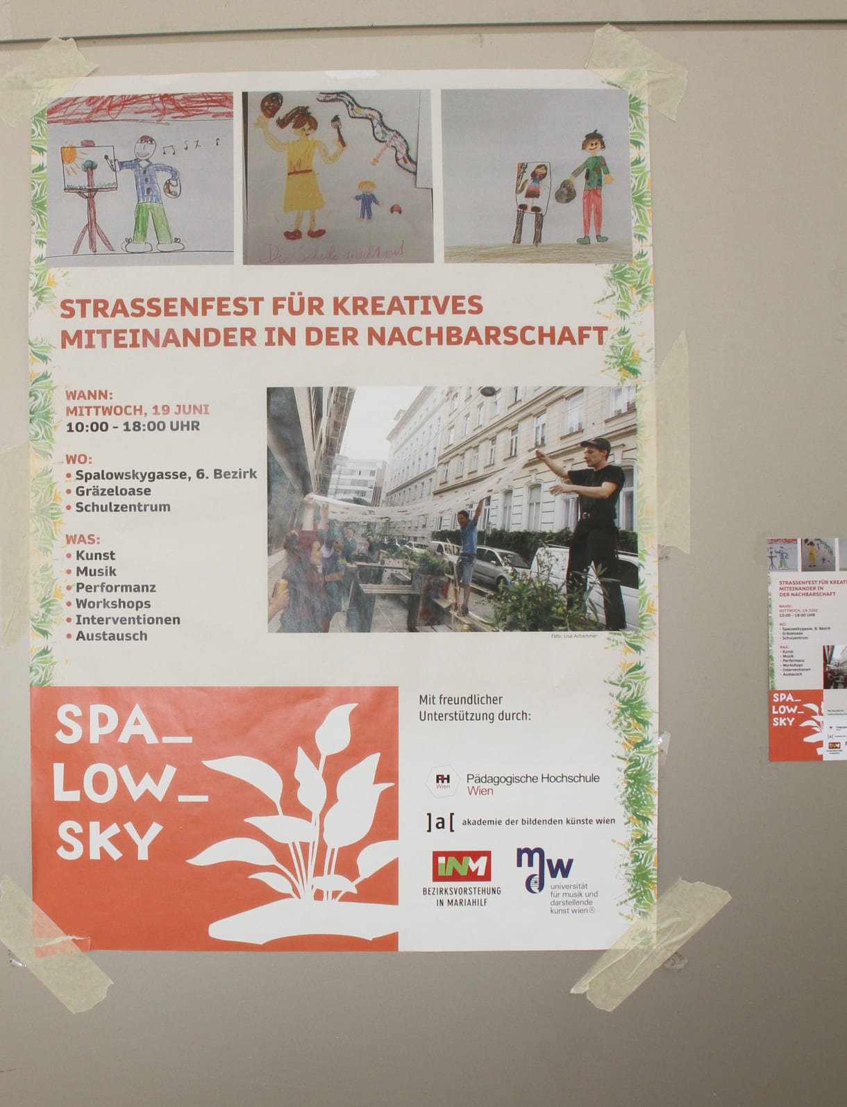 Plakat für kreative Straßenfest