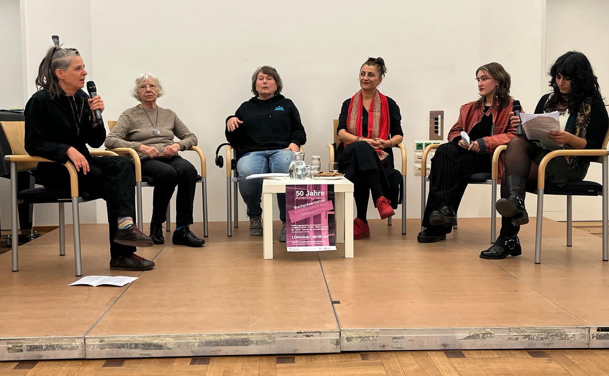 Gesprächsrunde zu 50 Jahre Amerlinghaus bei der Buchpräsentation