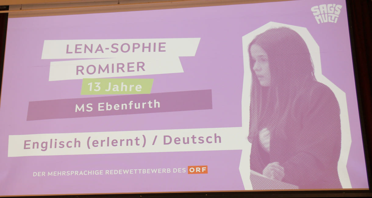 Insert zu Lena-Sophie Romirer, Englisch (erlernte Fremdsprache), MS Ebenfurth (NÖ)