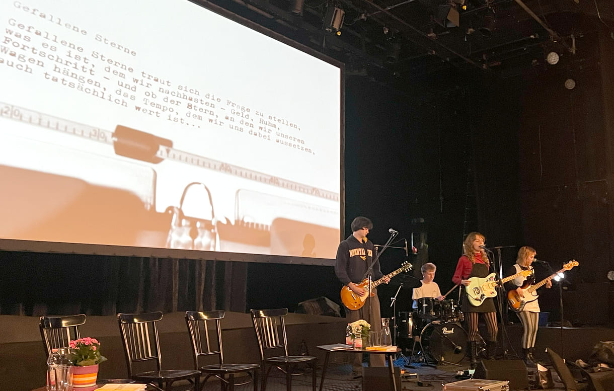 Band bei der probe vor der Preisverleihung