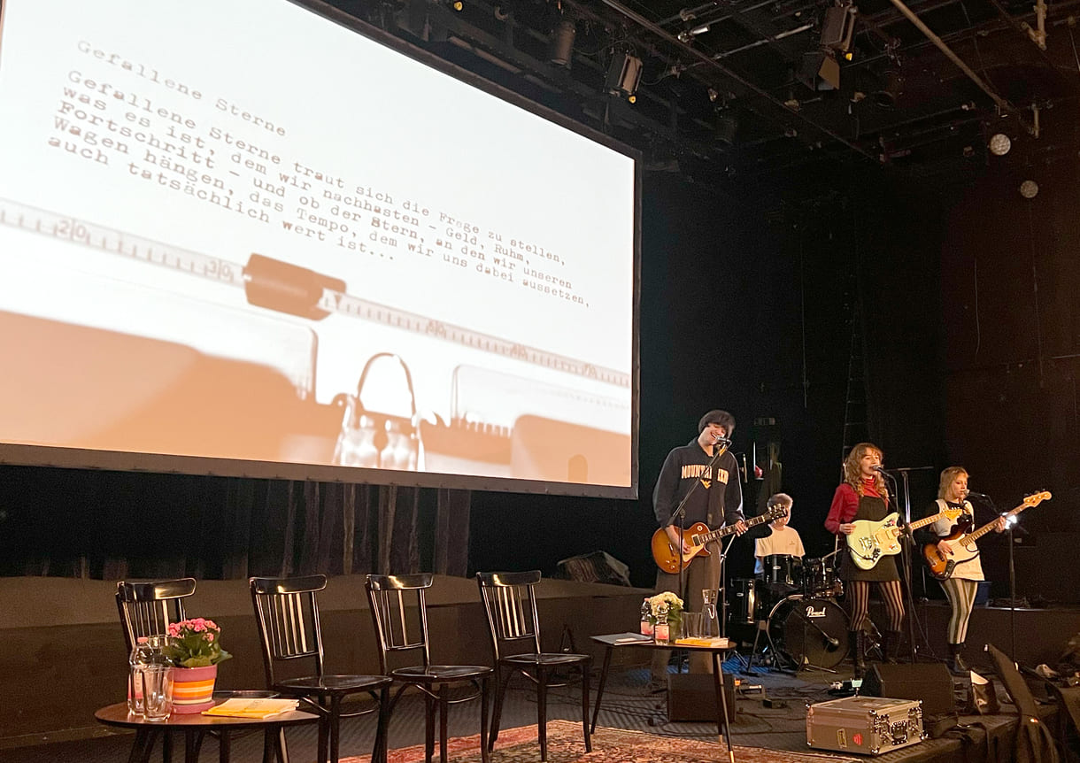 Band bei der probe vor der Preisverleihung