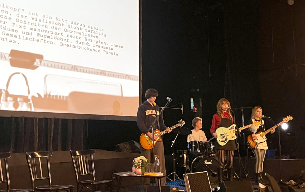 Band bei der probe vor der Preisverleihung