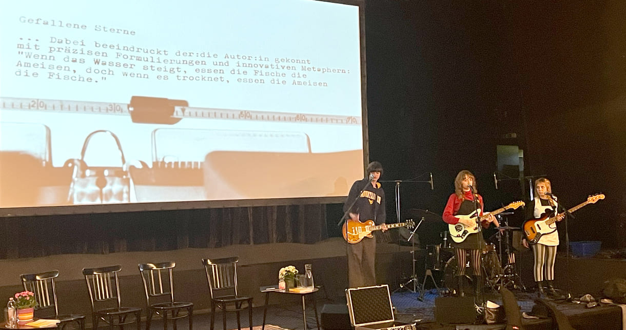 Band bei der probe vor der Preisverleihung