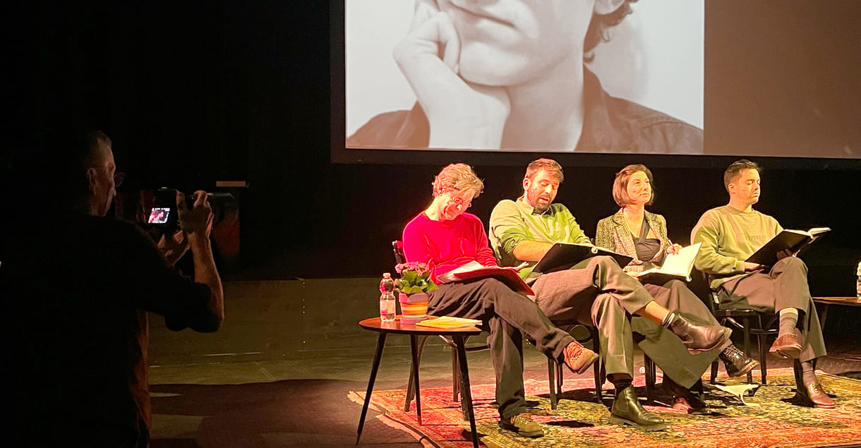 Probe von Lesung und Musik