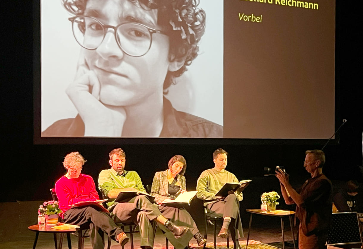 Probe von Lesung und Musik