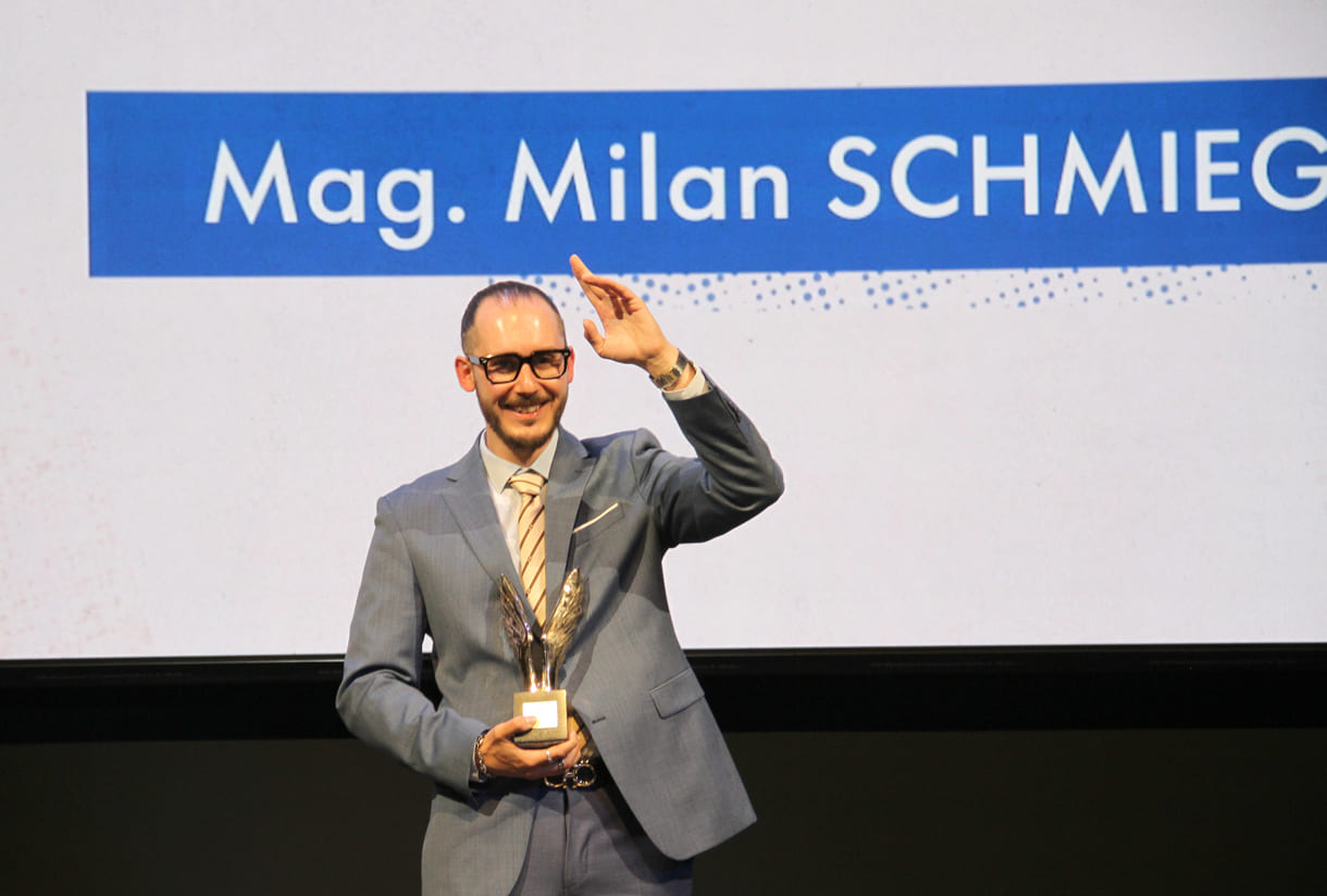Sozusagen Gewinner der Herzen - Publikums-Merkur für Milan Schmieger von der HAK I Akademiestraße