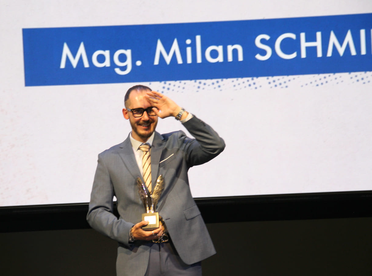 Sozusagen Gewinner der Herzen - Publikums-Merkur für Milan Schmieger von der HAK I Akademiestraße