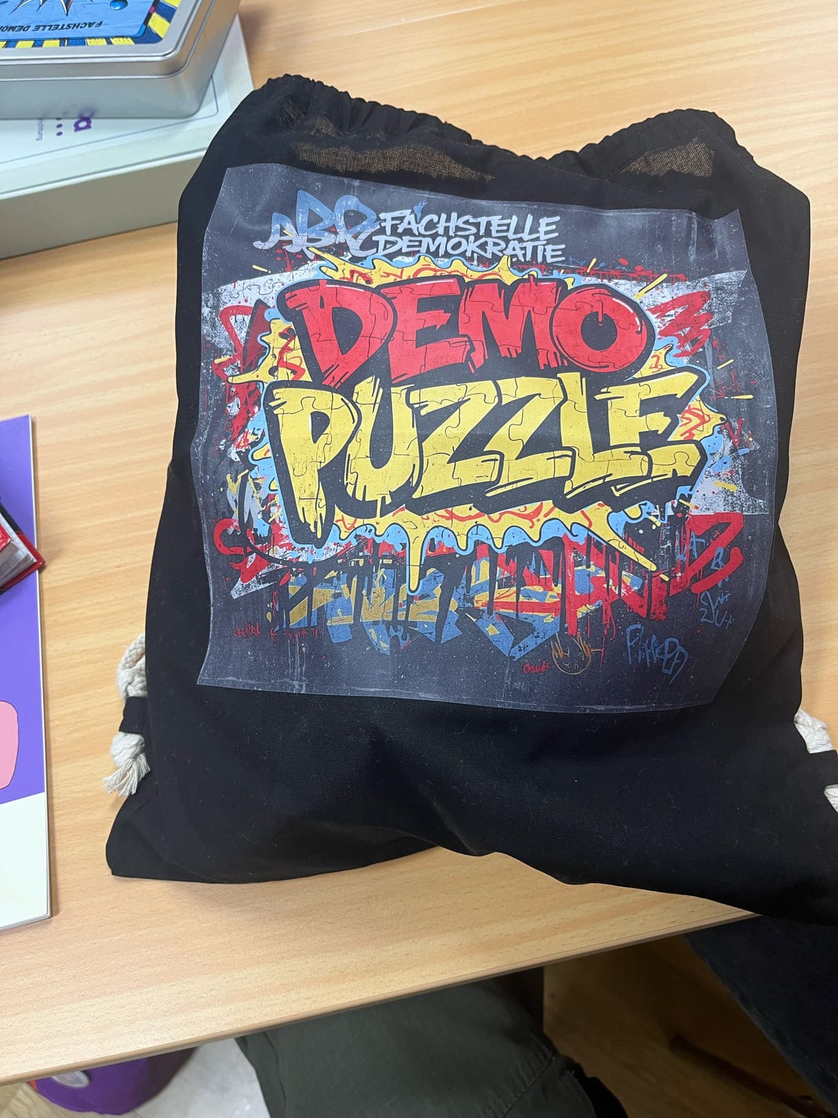 Rucksack für drei Puzzle-Spiele