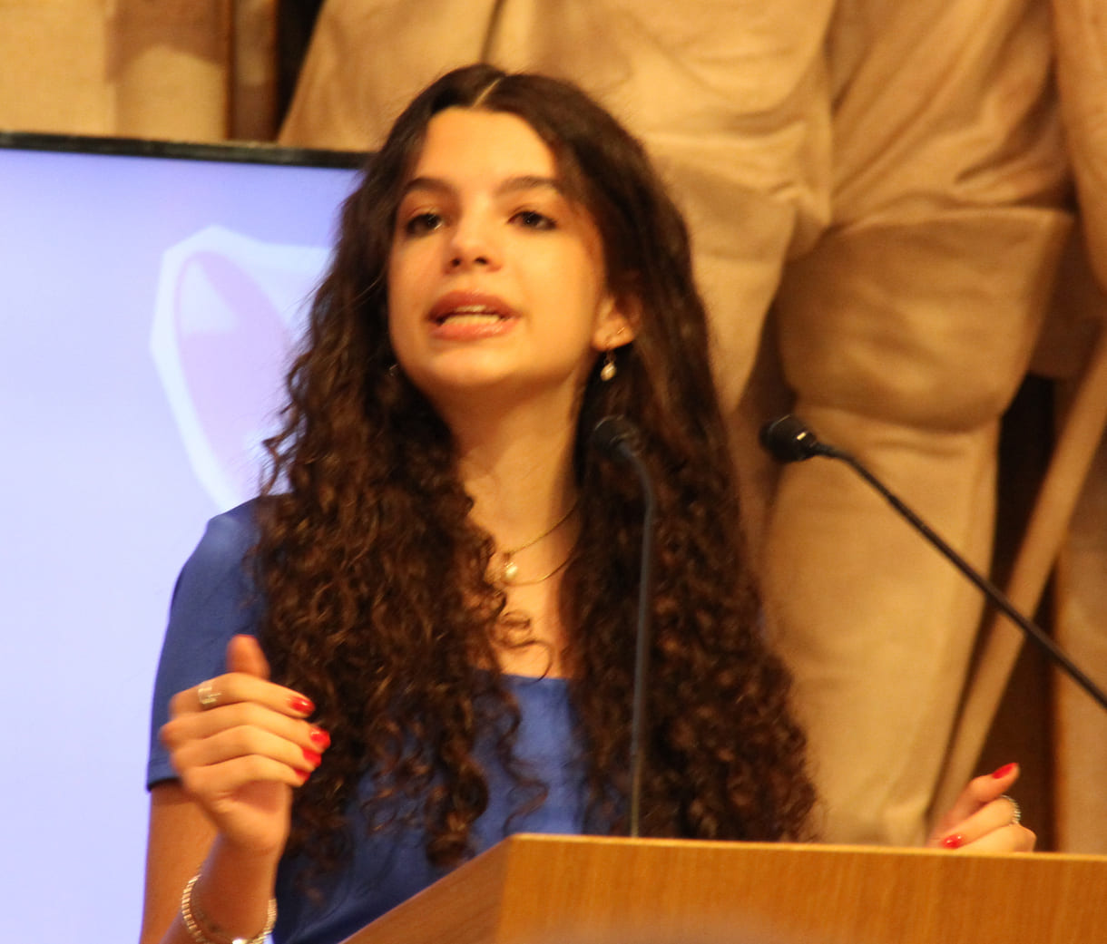 Ana Maria Haas da Silva bei ihrer Rede im Wiener Rathaus-Festsaal
