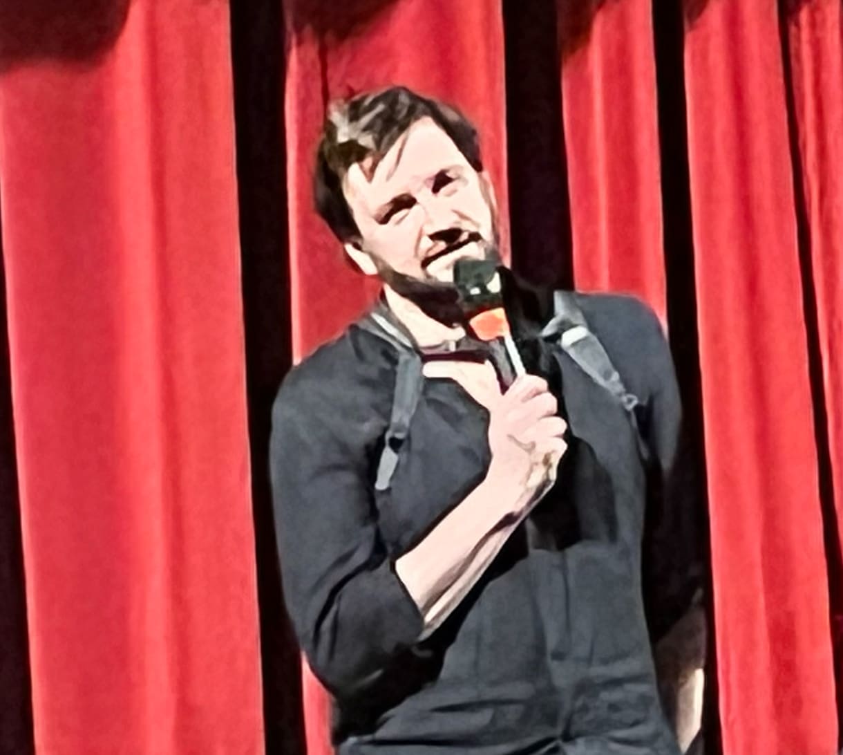 Regisseur Piotr Domalewski beim Filmgespräch nach der Premiere im Urania-Kino
